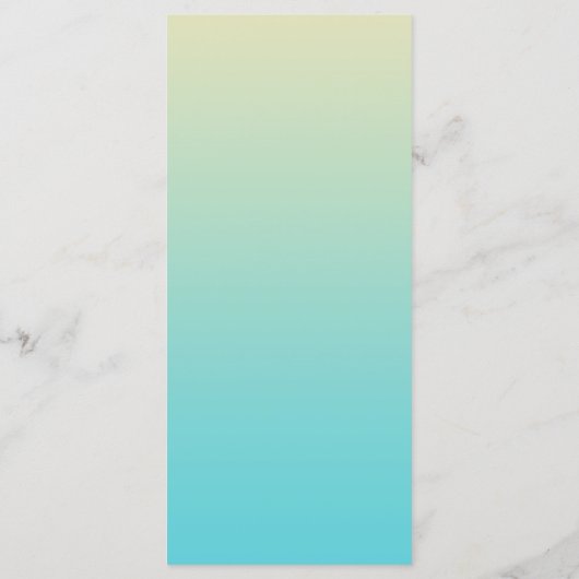 25 4x9 Hochzeitsprogramm Blue Ombre Sonnenuntergan Programm (Rückseite)