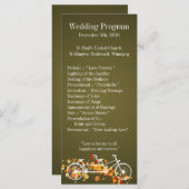 25 4x9 Hochzeitsprogramm Brown Fall Double Bike Programm (Vorne/Hinten)