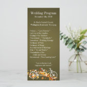 25 4x9 Hochzeitsprogramm Brown Fall Double Bike Programm (Stehend Vorderseite)