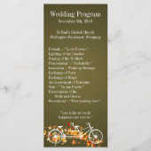 25 4x9 Hochzeitsprogramm Brown Fall Double Bike Programm (Vorderseite)