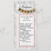 25 4x9 Hochzeitsprogramm Burlap Mr. und Mrs Banner Programm (Vorne/Hinten)