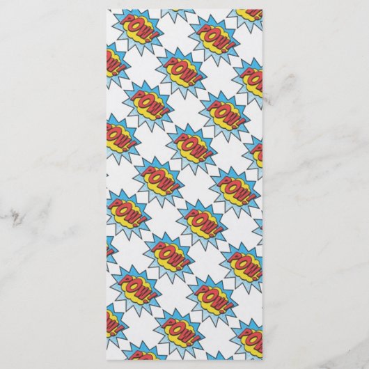 25 4x9 Hochzeitsprogramm Comic Strip Book Pop Art Programm (Rückseite)