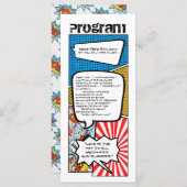 25 4x9 Hochzeitsprogramm Comic Strip Book Pop Art Programm (Vorne/Hinten)