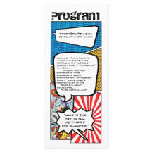25 4x9 Hochzeitsprogramm Comic Strip Book Pop Art