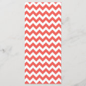 25 4x9 Hochzeitsprogramm Coral Navy Zickzack Nam Programm (Rückseite)