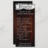 25 4x9 Hochzeitsprogramm Country Dark Barn Wood La Programm (Vorne/Hinten)