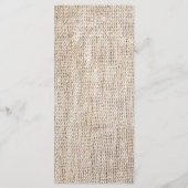 25 4x9 Hochzeitsprogramm Country Lace Taschentuch Programm (Rückseite)