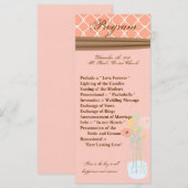 25 4x9 Hochzeitsprogramm Country Mason Jar Blume Programm (Vorne/Hinten)