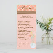 25 4x9 Hochzeitsprogramm Country Mason Jar Blume Programm (Stehend Vorderseite)