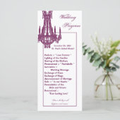 25 4x9 Hochzeitsprogramm Crystal Chandelier Glitz Programm (Stehend Vorderseite)