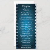 25 4x9 Hochzeitsprogramm Deep marokkanisch Blue Programm (Vorne/Hinten)