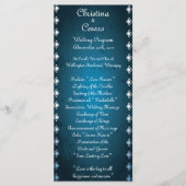 25 4x9 Hochzeitsprogramm Deep marokkanisch Blue Programm (Vorderseite)