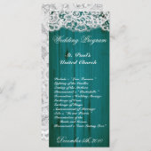 25 4x9 Hochzeitsprogramm - Distrissed Aquamarin Wo Programm (Vorne/Hinten)