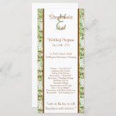 25 4x9 Hochzeitsprogramm Dogwood-Blume Programm (Vorne/Hinten)