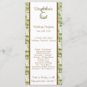 25 4x9 Hochzeitsprogramm Dogwood-Blume Programm (Vorderseite)