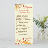 25 4x9 Hochzeitsprogramm Fall Breeze Herbstgänge Programm (Stehend Vorderseite)