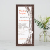 25 4x9 Hochzeitsprogramm Fallbaum Erste Carvings Programm (Stehend Vorderseite)