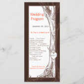 25 4x9 Hochzeitsprogramm Fallbaum Erste Carvings Programm (Vorderseite)