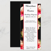 25 4x9 Hochzeitsprogramm Farbenfrohe Lotus Blume s Programm (Vorne/Hinten)