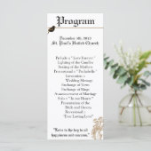 25 4x9 Hochzeitsprogramm Formal Love Birds Taube Programm (Stehend Vorderseite)