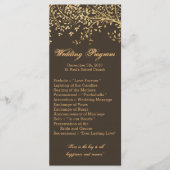 25 4x9 Hochzeitsprogramm Gold Foil Tree Blätter Au Programm (Vorderseite)