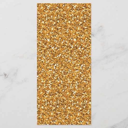 25 4x9 Hochzeitsprogramm Gold Glitzer Zickzack Zig Programm (Rückseite)