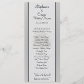 25 4x9 Hochzeitsprogramm Grau Winter Trees Snow Ba Programm (Vorderseite)