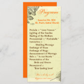 25 4x9 Hochzeitsprogramm Handgezeichnete Herbstlau Programm (Vorne/Hinten)