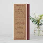 25 4x9 Hochzeitsprogramm Herbstbaum Programm (Stehend Vorderseite)