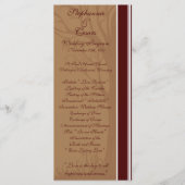 25 4x9 Hochzeitsprogramm Herbstbaum Programm (Vorderseite)