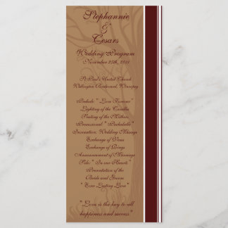 25 4x9 Hochzeitsprogramm Herbstbaum Programm
