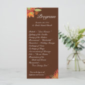 25 4x9 Hochzeitsprogramm Herbstschuhe Herbst flora Programm (Stehend Vorderseite)