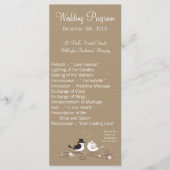 25 4x9 Hochzeitsprogramm Hochzeit Birds Bride Groo Programm (Vorderseite)