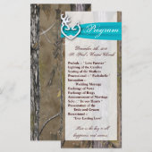 25 4x9 Hochzeitsprogramm Jagd auf Hirsch Doe Buck  Programm (Vorne/Hinten)