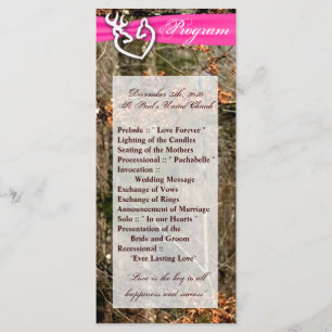 25 4x9 Hochzeitsprogramm Jagd auf Hirsch Doe Buck Programm
