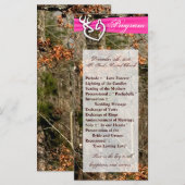 25 4x9 Hochzeitsprogramm Jagd auf Hirsch Doe Buck Programm (Vorne/Hinten)