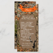 25 4x9 Hochzeitsprogramm Jagd auf Hirschbuck Kopf Programm (Vorne/Hinten)