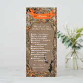 25 4x9 Hochzeitsprogramm Jagd auf Hirschbuck Kopf Programm (Stehend Vorderseite)