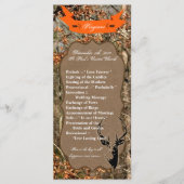 25 4x9 Hochzeitsprogramm Jagdhirsch Bock Kopf Tarn Programm (Vorderseite)