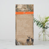 25 4x9 Hochzeitsprogramm Jäger Camouflage Camoflau Programm (Stehend Vorderseite)