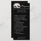 25 4x9 Hochzeitsprogramm Jäger Moon Deer Buck Doe Programm (Vorne/Hinten)