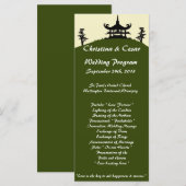 25 4x9 Hochzeitsprogramm Japanisch Green Hill Top Programm (Vorne/Hinten)