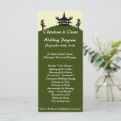 25 4x9 Hochzeitsprogramm Japanisch Green Hill Top Programm (Stehend Vorderseite)