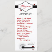 25 4x9 Hochzeitsprogramm Lady Bug Dandilion Blume Programm (Vorderseite)