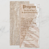 25 4x9 Hochzeitsprogramm Land-Lace-Taschentuch Programm (Vorne/Hinten)