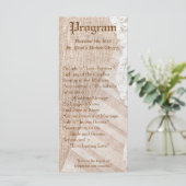 25 4x9 Hochzeitsprogramm Land-Lace-Taschentuch Programm (Stehend Vorderseite)