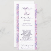 25 4x9 Hochzeitsprogramm Lila Hydrangea Programm (Vorne/Hinten)