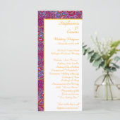 25 4x9 Hochzeitsprogramm Lila Palace Indien Programm (Stehend Vorderseite)