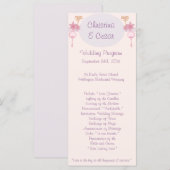 25 4x9 Hochzeitsprogramm Lila Pink Lantern/Blume Programm (Vorne/Hinten)