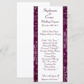 25 4x9 Hochzeitsprogramm Lila Star und Schneeflock Programm (Vorne/Hinten)